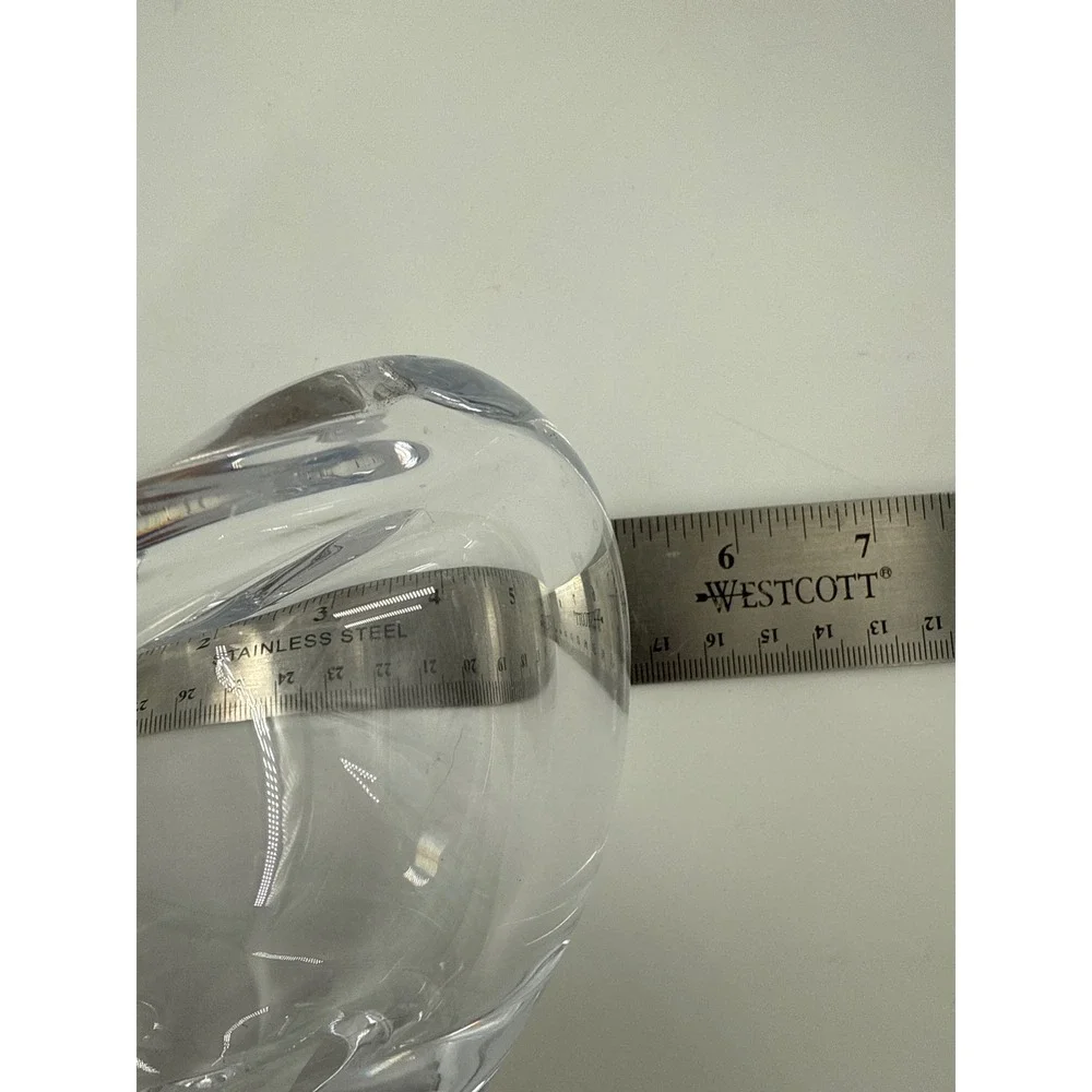 Simon Pearce Vase Clear Romance Heart Handblown Crystal Art Glass